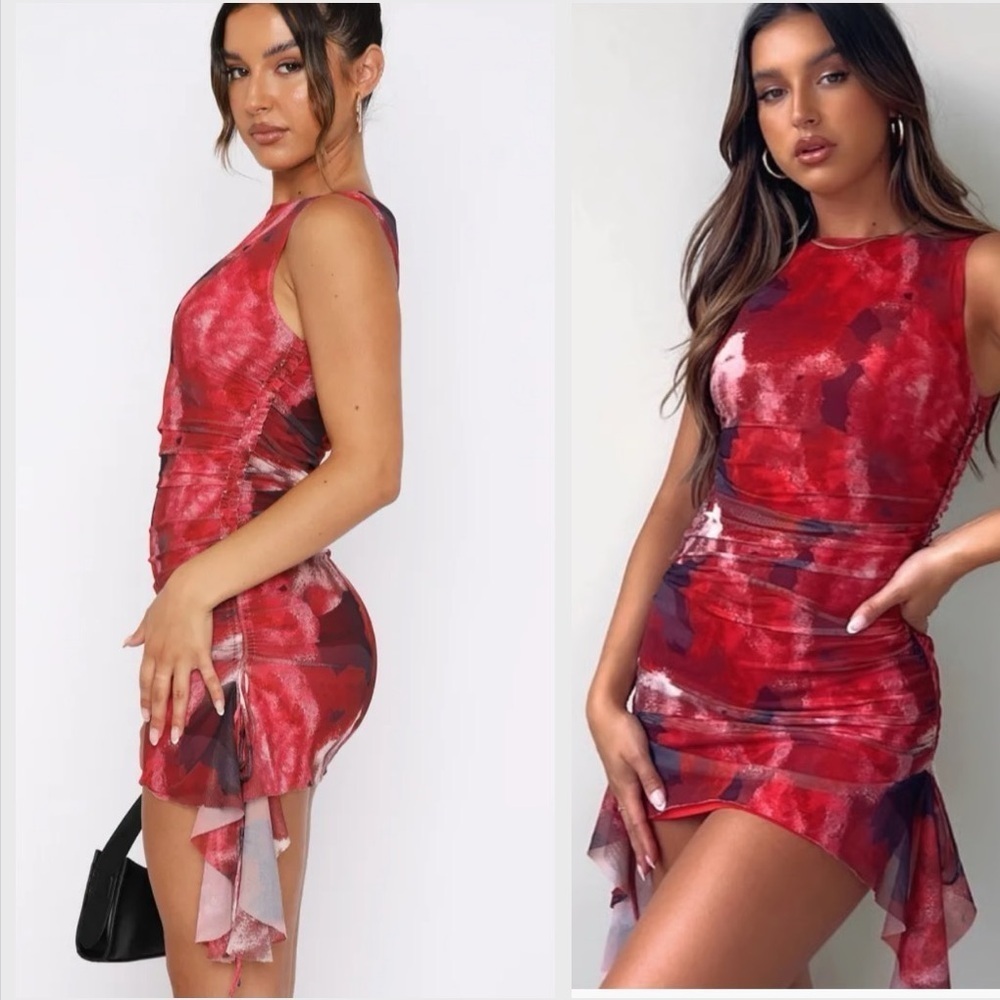 White Fox Boutique White Fox Midnight Affair Mini Dress Rosé Spritz Red